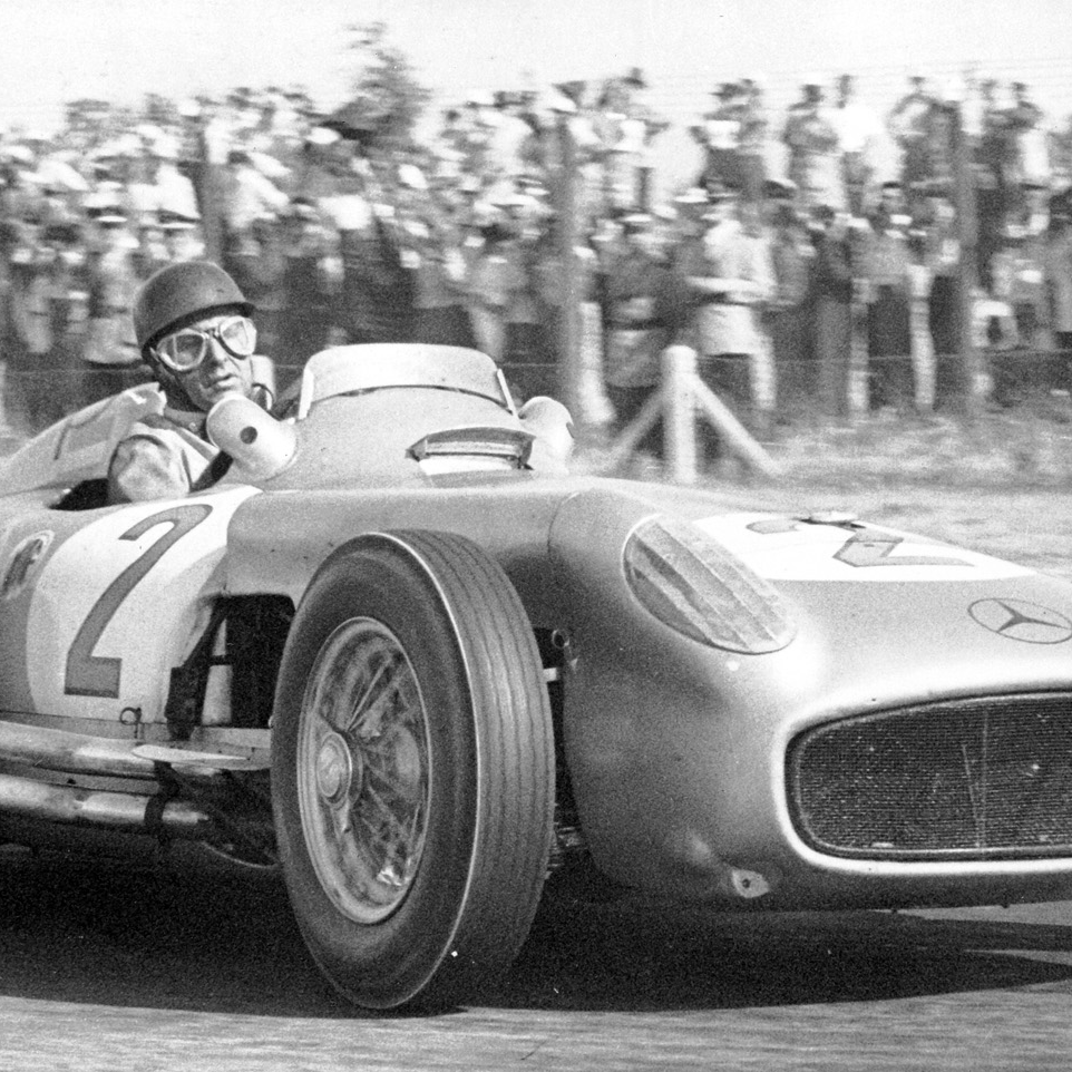 Fangio driving for Mercedes